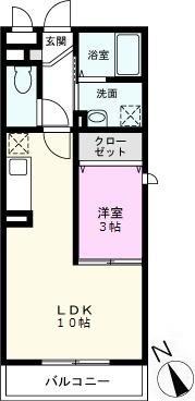 ROI DE LOURS(1LDK/3階)の間取り写真