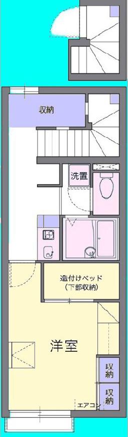 JR日豊本線 西都城駅 徒歩25分 2階建 築21年(1K/2階)の間取り写真