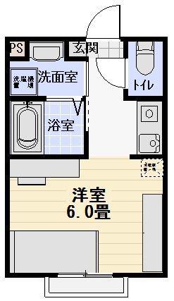 コンフォートハウス桜井(ワンルーム/2階)の間取り写真