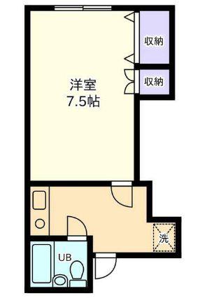 フェイムテラス(1K/1階)の間取り写真