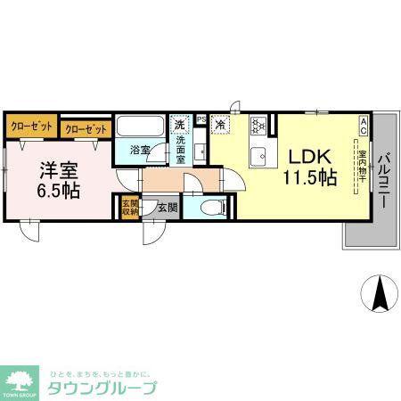 赤堤計画(1LDK/3階)の間取り写真