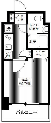 アイル東京向島弐番館(1K/1階)の間取り写真