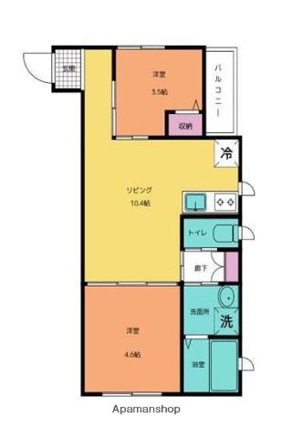 アドバンス賀茂南(2LDK/3階)の間取り写真