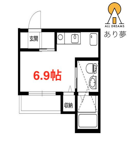 MINERUMO TSURUMI(1K/1階)の間取り写真