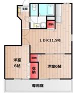 オリーブI(2LDK/1階)の間取り写真