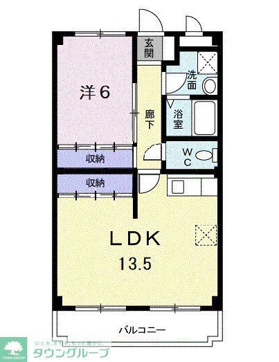 サンロイヤルマンション(1LDK/3階)の間取り写真