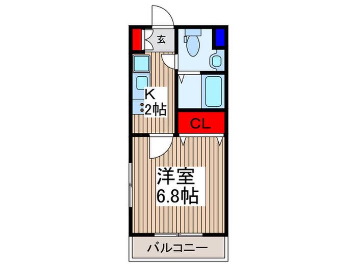 メゾン所沢寿町(1K/3階)の間取り写真