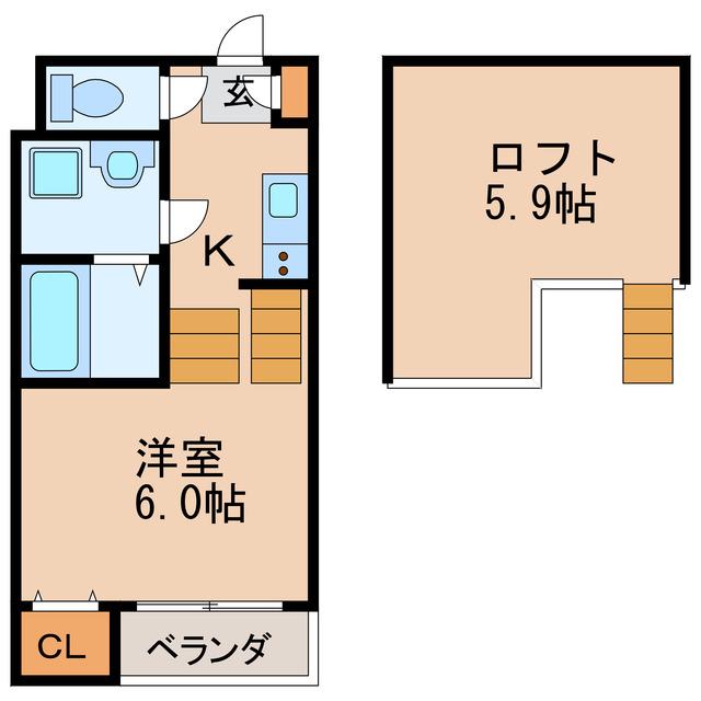REGALO(1K/1階)の間取り写真