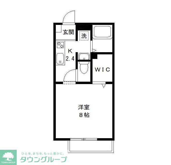 プレミール II(1K/2階)の間取り写真