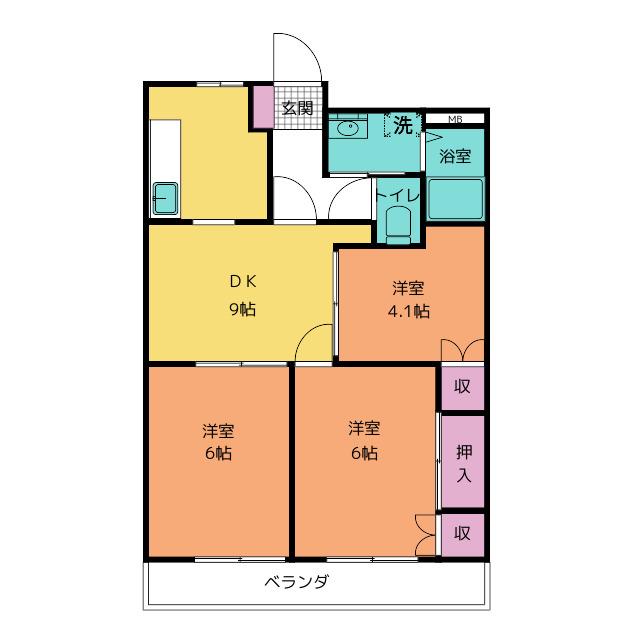 ACURO HILLS(3LDK/1階)の間取り写真