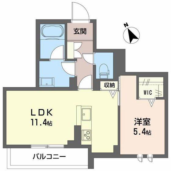 アンビエラ中川(1LDK/3階)の間取り写真