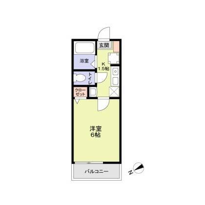 VENUS LAGOON 斎藤分町(1K/1階)の間取り写真