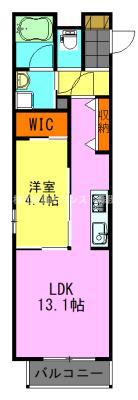 エスペランサ エテルナ(1LDK/1階)の間取り写真