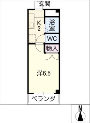 メゾン リズ イースト(1K/5階)の間取り写真