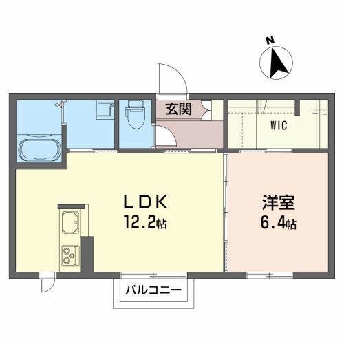 ラ・クラルテ(1LDK/2階)の間取り写真