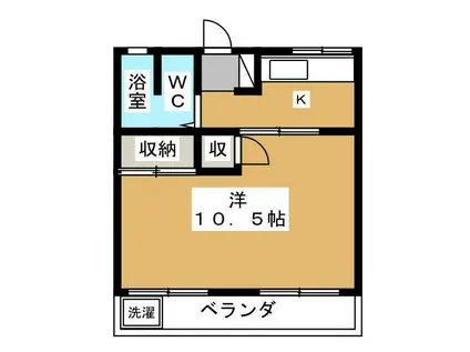 サンライズマンション(1K/1階)の間取り写真