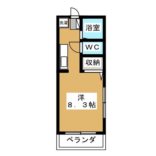 ハウスブリッジ(ワンルーム/2階)の間取り写真