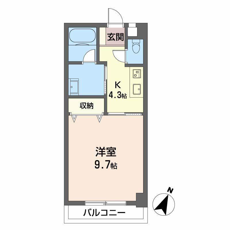 レーベンスクエア(1K/3階)の間取り写真