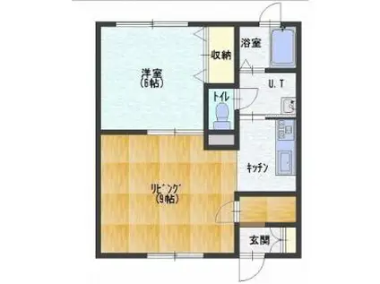 T&KII(1LDK/2階)の間取り写真