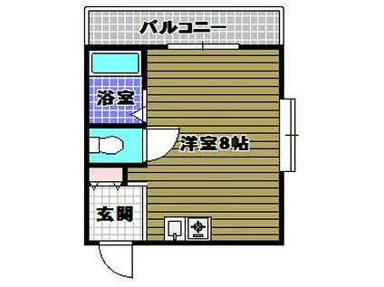 スカイ南花台(ワンルーム/4階)の間取り写真