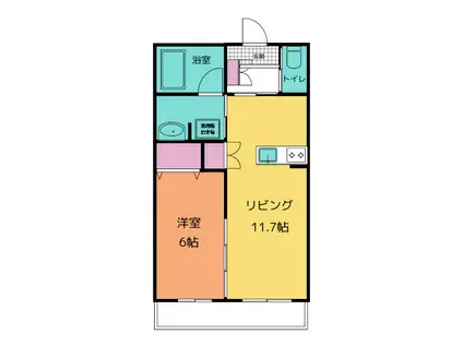 マノワール(1LDK/3階)の間取り写真
