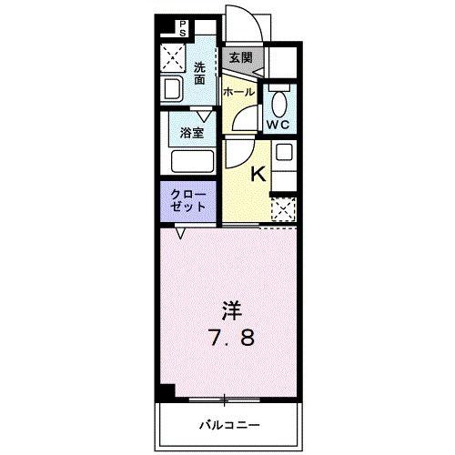 ファインズ コート(ワンルーム/2階)の間取り写真