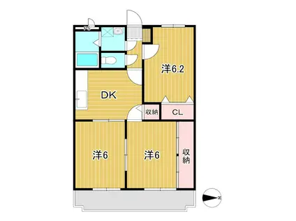 アークヒル(3DK/3階)の間取り写真