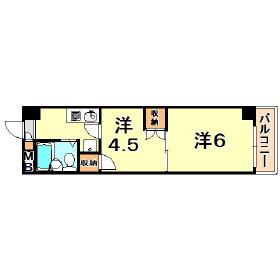 キャッスルコートII(2K/3階)の間取り写真