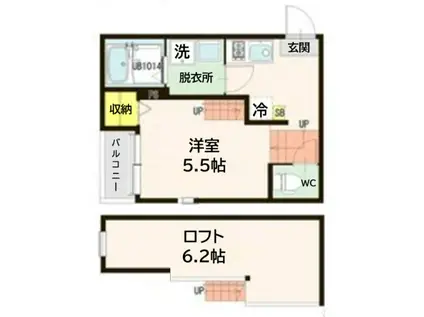 LONG AN SKY(1K/1階)の間取り写真