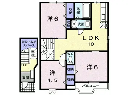 リバーサイド瀬戸B(3LDK/2階)の間取り写真