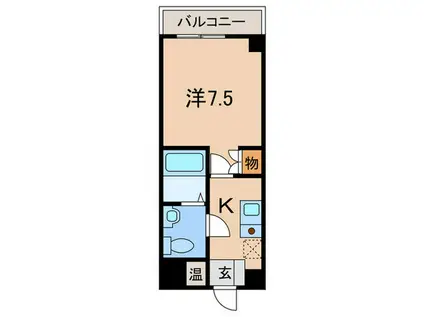 アロハマリーナ(1K/2階)の間取り写真