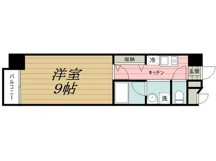 ベラジオII(1K/4階)の間取り写真