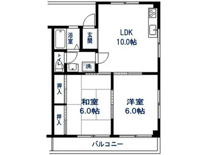 D-STYLE上田名(2LDK/3階)の間取り写真