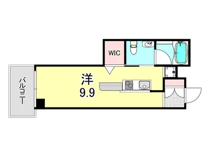 TOAST AKASHI(ワンルーム/3階)の間取り写真