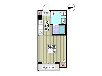 MELDIA西所沢 III(1K/3階)の間取り写真