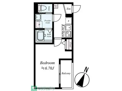 GRADUS松戸みのり台(1K/3階)の間取り写真