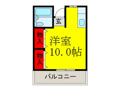 プランド-ル茨木(ワンルーム/3階)の間取り写真
