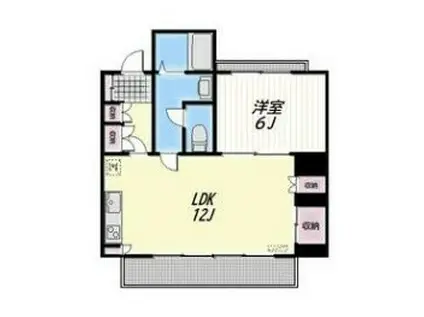 GLAND(1LDK/2階)の間取り写真