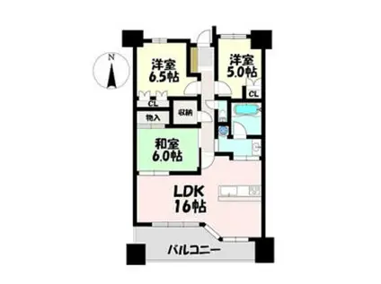 リーデンスクエア一宮(3LDK/14階)の間取り写真