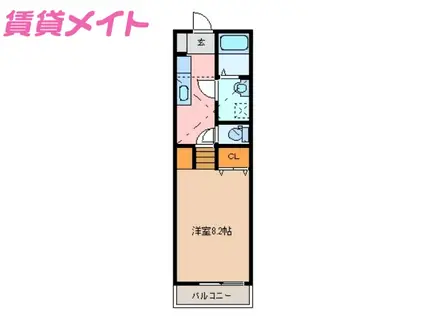 トップハウス南玉垣 II棟(1K/1階)の間取り写真