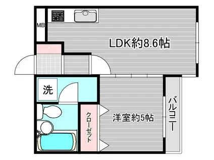 コスモプレイス志木(1LDK/3階)の間取り写真