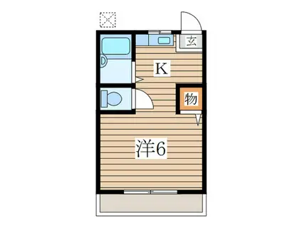 メゾン白馬(1K/1階)の間取り写真