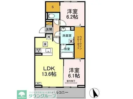 ソラーナ(2SLDK/1階)の間取り写真