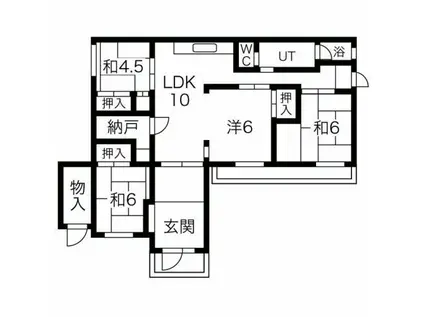 真駒内柏丘団地A4-9号棟(4LDK/1階)の間取り写真