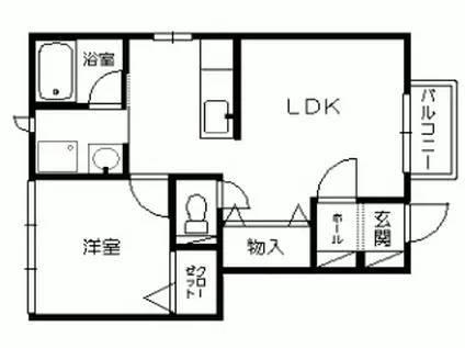 メゾンルポ(1LDK/1階)の間取り写真