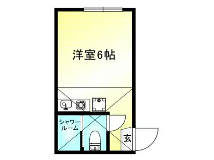 ユナイト小倉マリナ・デル・レイ(ワンルーム/1階)の間取り写真