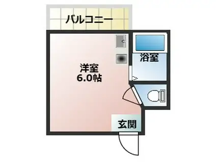 MS天理(ワンルーム/2階)の間取り写真