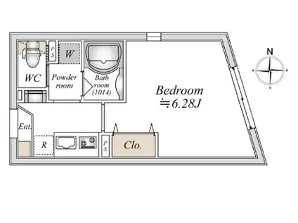 LIVEFLAT巣鴨(1K/3階)の間取り写真