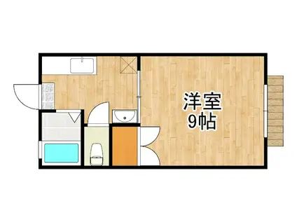 サニーコート B棟(1K/1階)の間取り写真