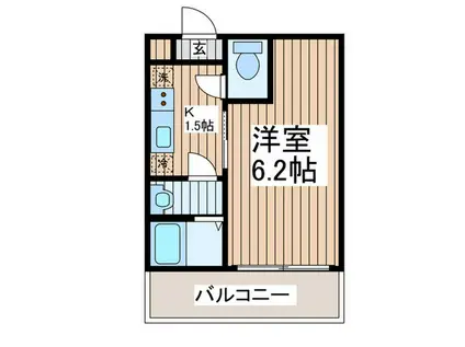 アザーレ・パッシオ中央林間(1K/3階)の間取り写真